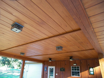 Cypress Ceiling - Cypress provided by Jones and Jones Cypress